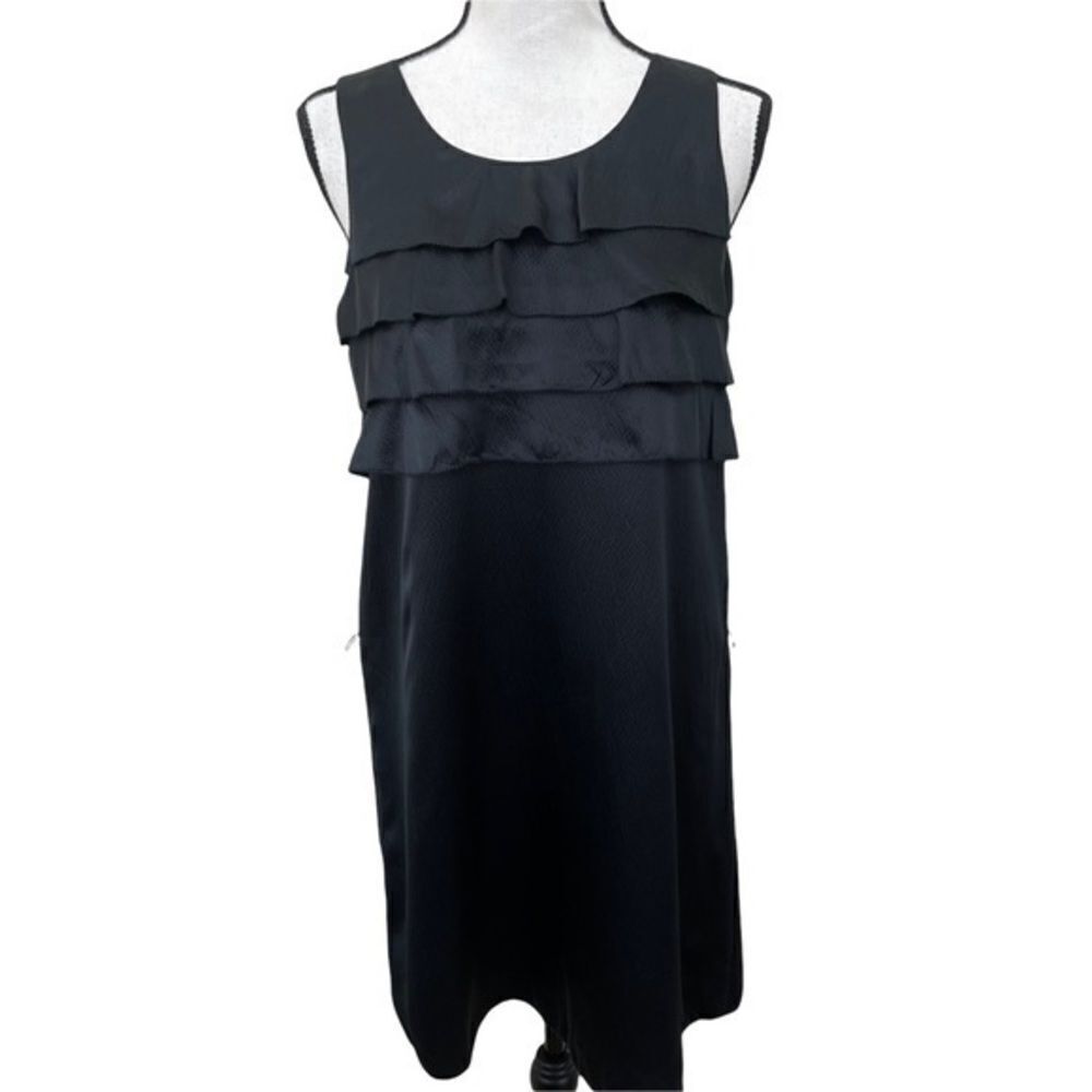 Eliot Madewell black silk ruffle top dress size 0